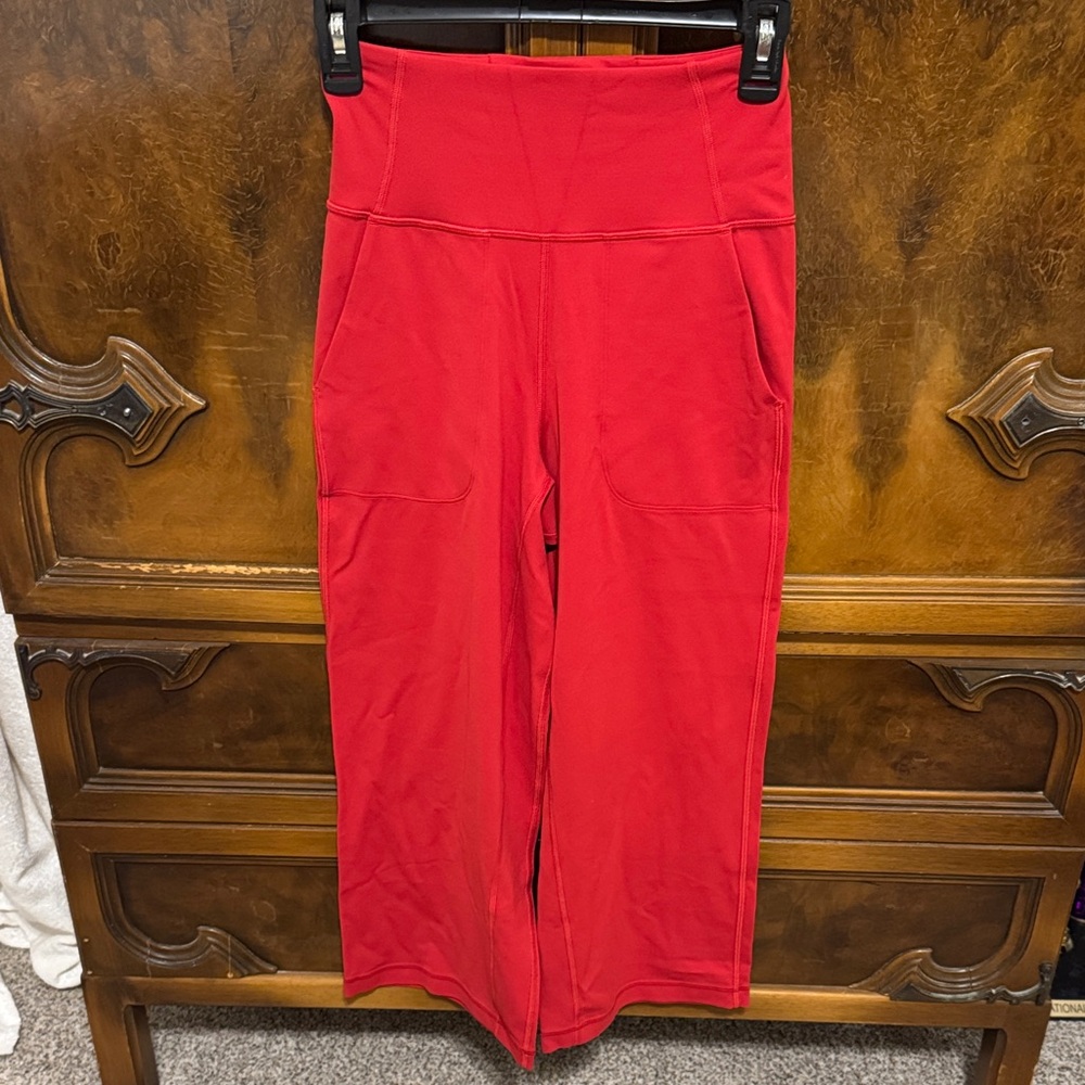 Lululemon Athletica Red Wide Leg Pants